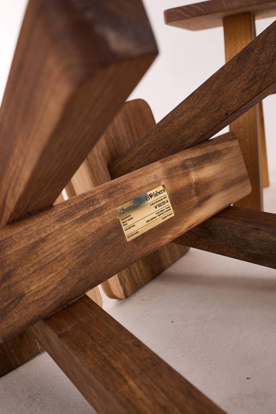 Zhuangzi, tabouret bas, L 35 × l 27 cm, h 32 cm