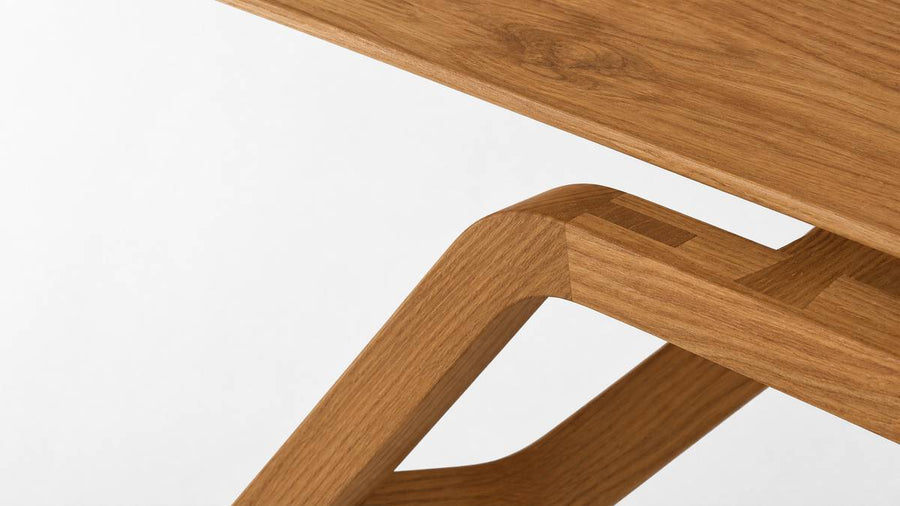 Héraclite, table de repas, Chêne Naturel intense, 230 × 90 cm, h 75 cm