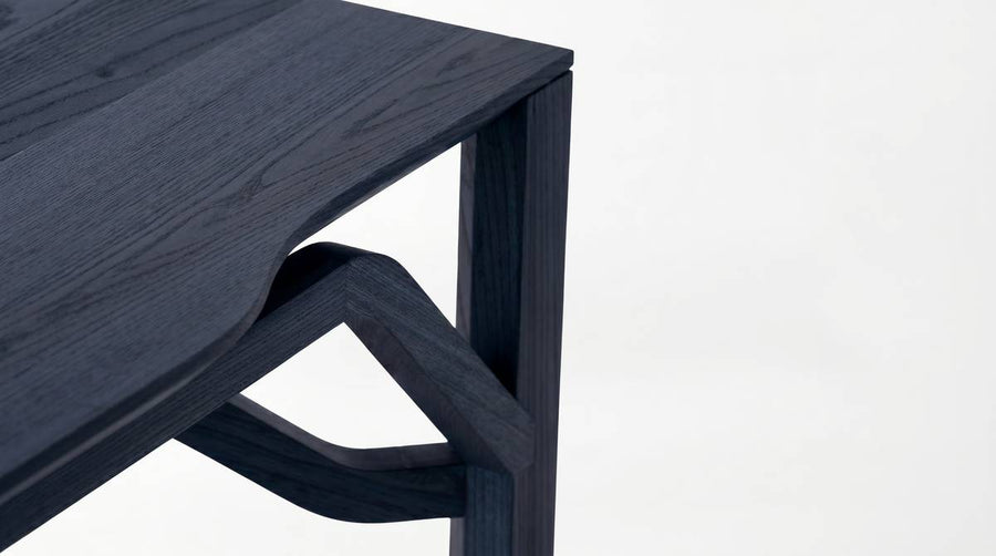 Héraclite, writing desk, Ash Basalt Blue, 170 × 69 cm, h 75 cm