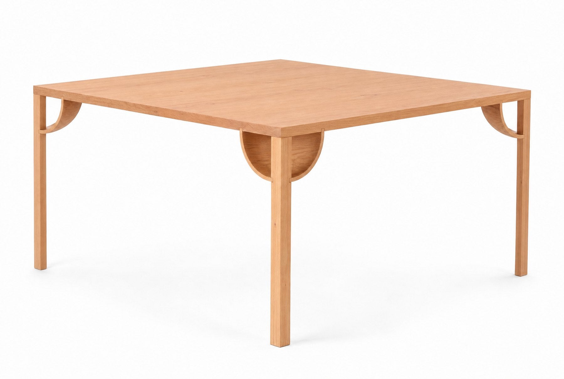 Séléné, square dining table, Ash Basalt Blue, 140 × 140 cm, h 75 cm