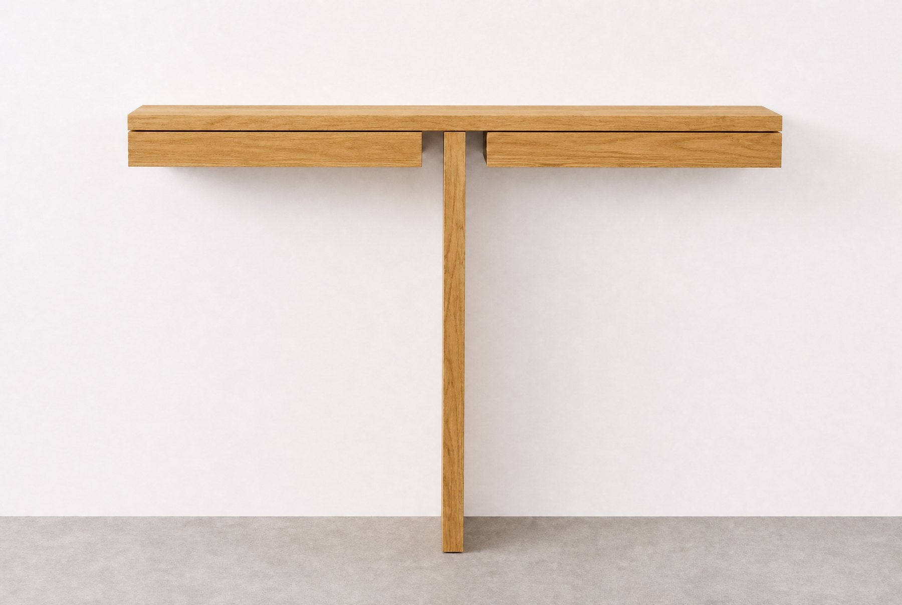 Nescio, standing console, two drawers, Cherry Natural Warmth, 120 × 30 cm, h 83 cm