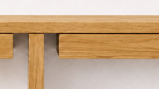 Nescio, detail Oak Intense Natural, Standing console 120×30