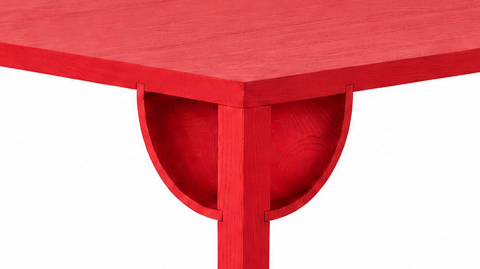 Séléné, detail Ash Luminous Red, Square 140×140