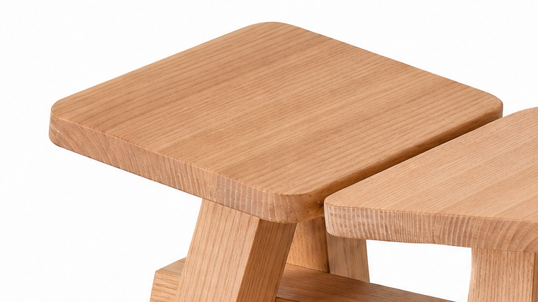 Zhuangzi, detail Olive Ash Light Variations, Stool 35×27